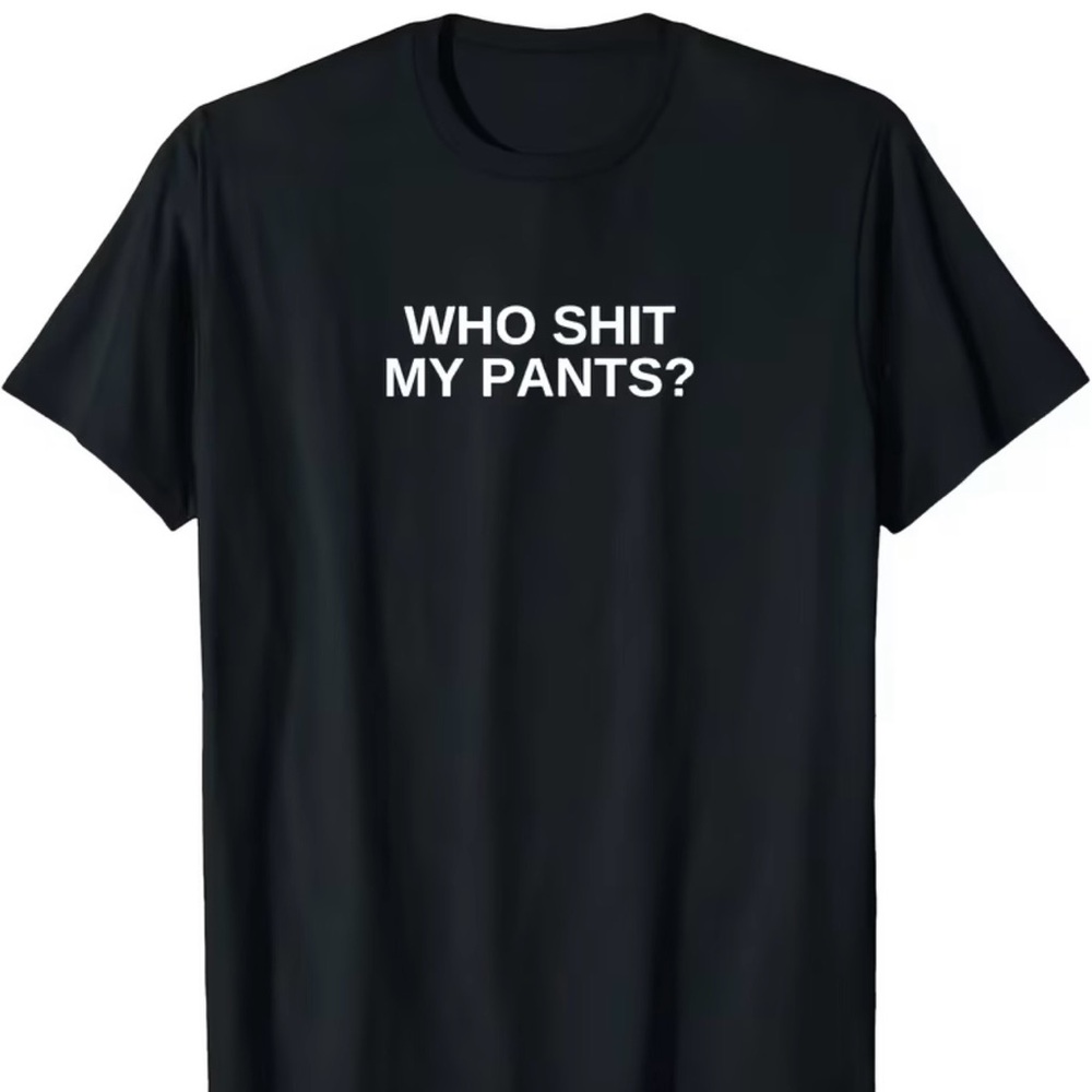 Black Graphic T-Shirt with Bold Text
